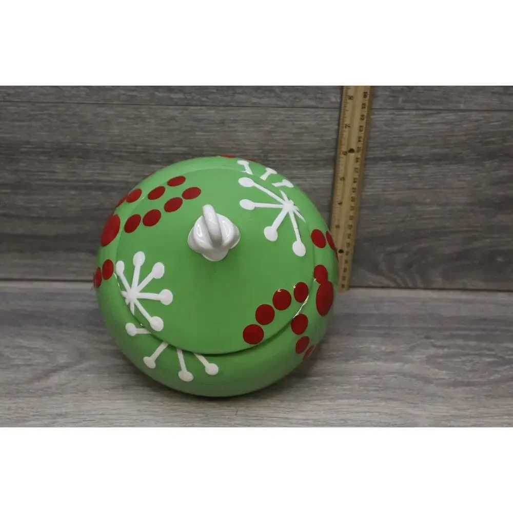 Real Home Vintage Style Christmas Tree Ornament Cookie Jar Earthenware Holiday